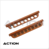7 Cue Wall Rack w/ Bridge Clip - Honey